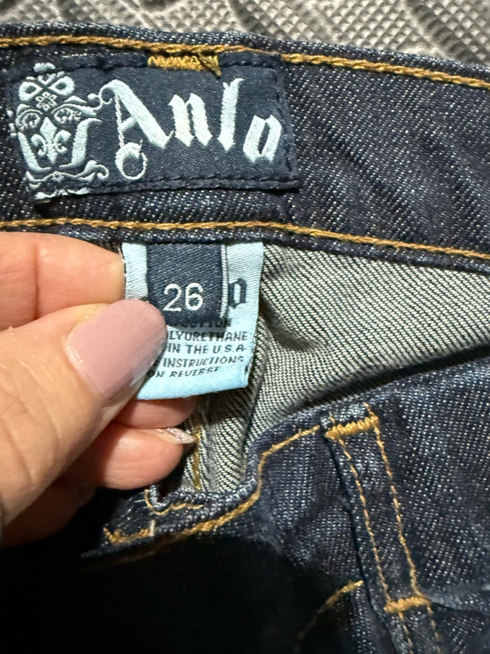 Anlo Dark Blue Flared Wide-Leg Jeans - Picture 2 of 5